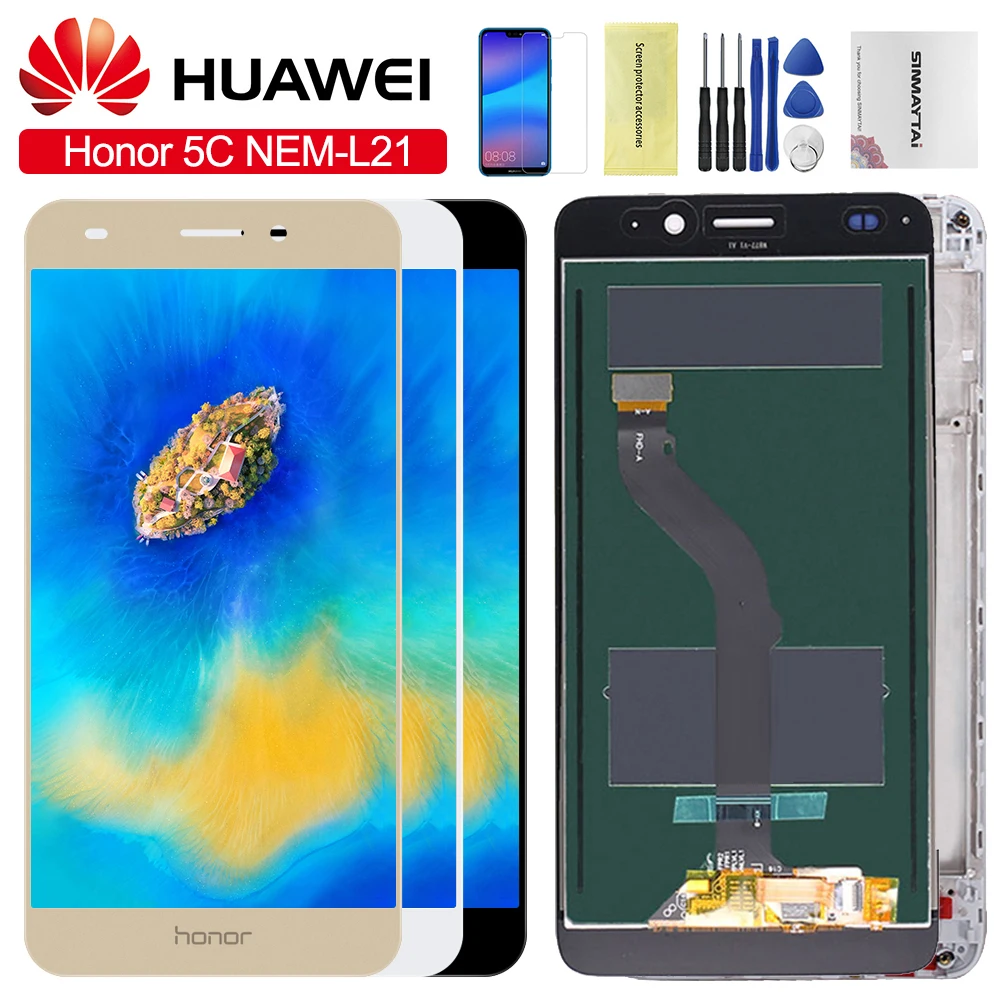 Для huawei Honor 5C ЖК-дисплей Honor 7 Lite Дисплей Сенсорный экран дигитайзер для huawei Honor 5C ЖК-дисплей с рамкой NEM-L21 NEM-L51 Замена