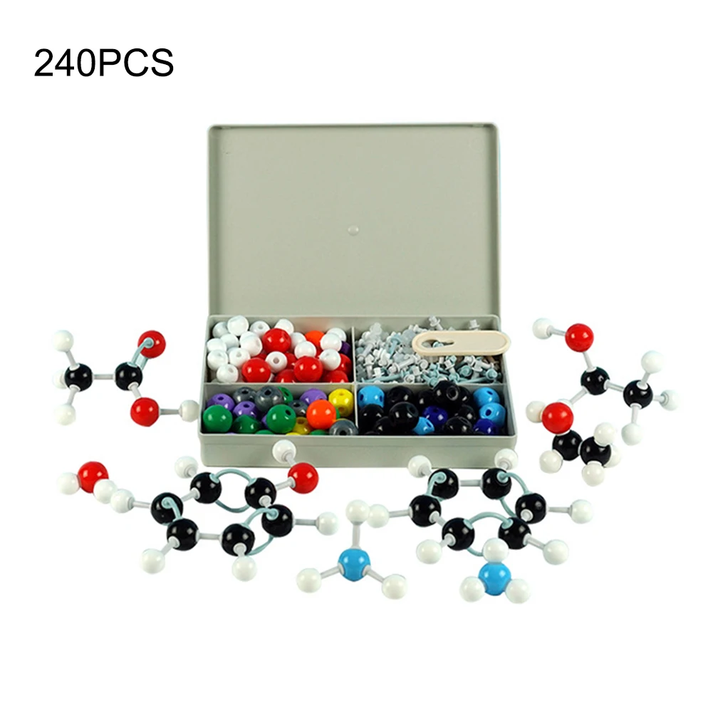 240 шт., набор молекулярных моделей атома для химии, General учные детские образовательные модели, Набор l для учителя и студентов
