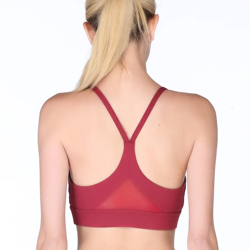 Cross Straps Back Professional Quick Dry Padded Women Sports Bra Shockproof Gym Fitness Yoga Sport Running Brassiere Tops