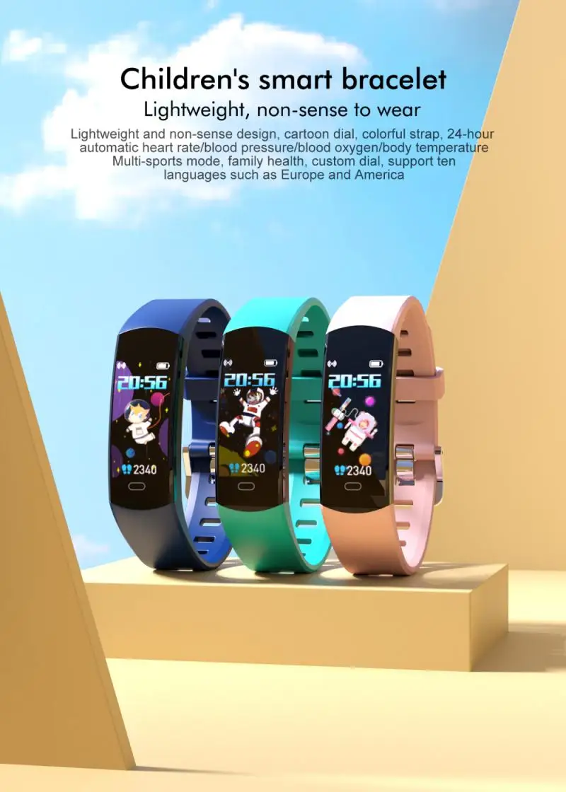 2021 New Children's Smart Bracelet Heart Rate Sleep Monitoring Youth Bluetooth-compatible Smart Watch Wearable Devices Wristband
