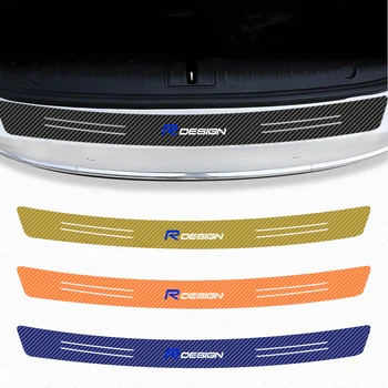 

Car Trunk Guard Carbon Fiber Protector Sticker For Volvo R DESIGN XC90 S60 CX60 V70 S80 V40 V50 S40 Car styling Accessories