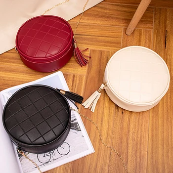 

Fashion Wild Women Handbag Tote Ladies Purse Bags One Shoulder Bag Round Package Small Chain High Quality SimpleShoulder Bag