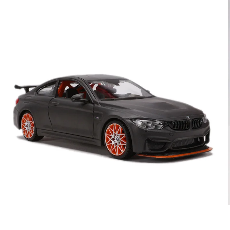 1:24 Maisto M4 GTS серый/оранжевый литая модель автомобиля детские игрушки - Color: Black