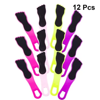 

12Pcs Practical Foot File Dead Skin Remover Foot Grinding Tool Callus Grinder (Rosy, Pink, Yellow, Purple for Each 3Pcs)