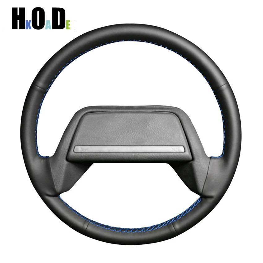 

Hand-stitched Black Steering Wheel Cover Artificial Leather Car Steering Wheel Covers for Lada 2108-2115