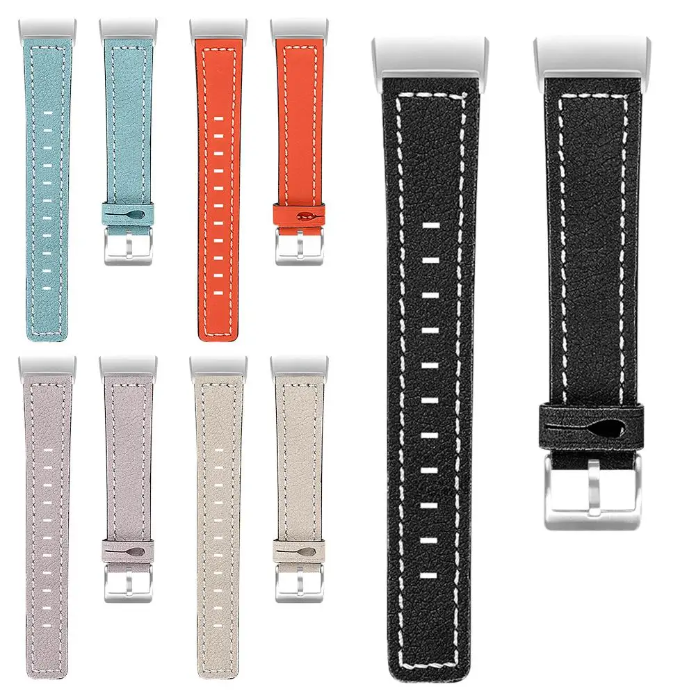 Замена для Fitbit заряд 3 ремешка кожаный плечевой ремень ремешок сменный Смарт-часы для фитнеса группа