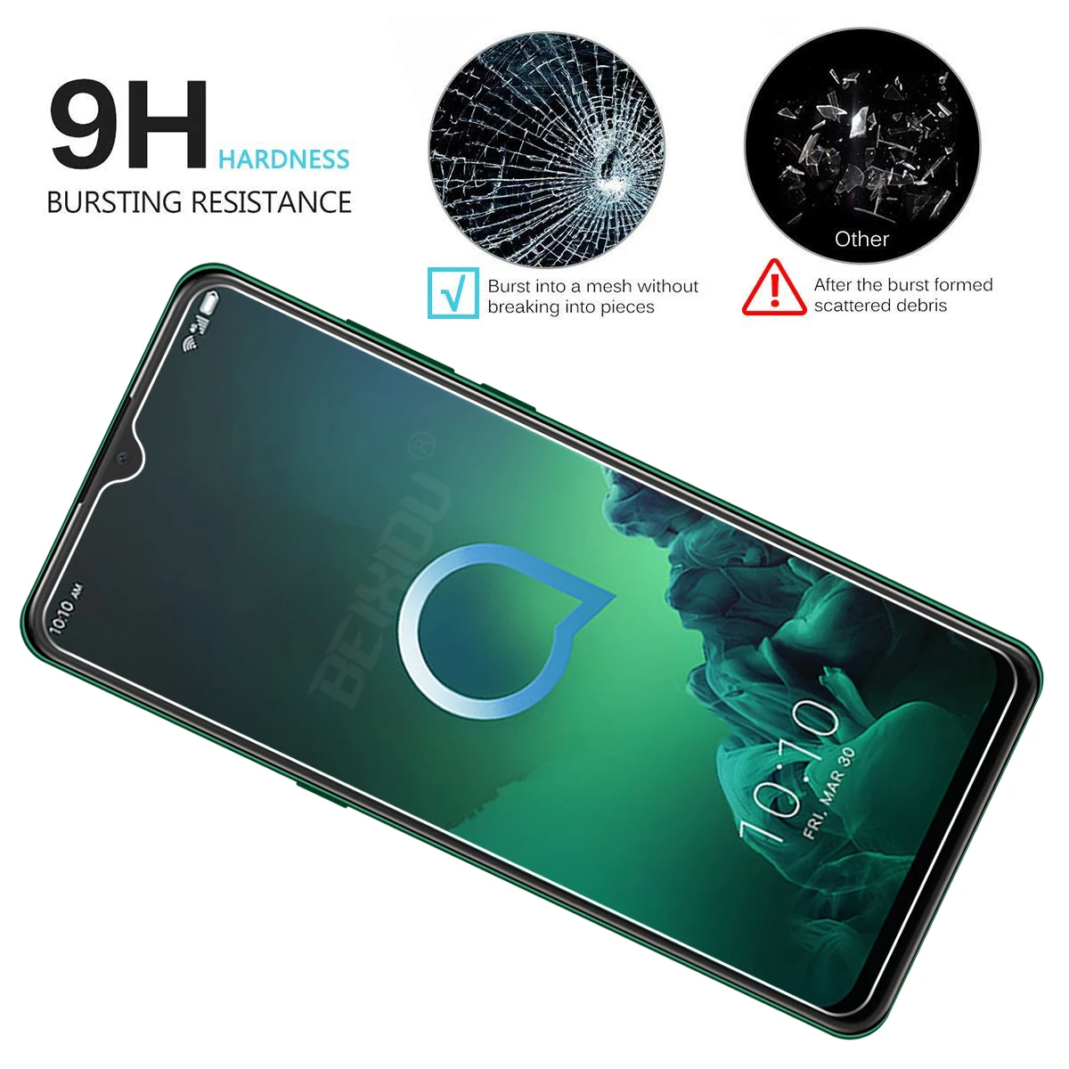 2 шт Полное закаленное стекло для Alcatel 3x2019 защита экрана 2.5D 9h закаленное стекло для ALcatel 3X2019 защитная пленка