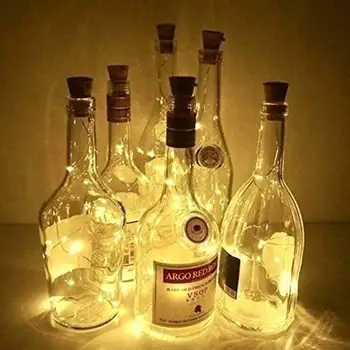 

LED Light Wine Bottle Solar Cork Light Rechargeable Lamp Power Energy Saving