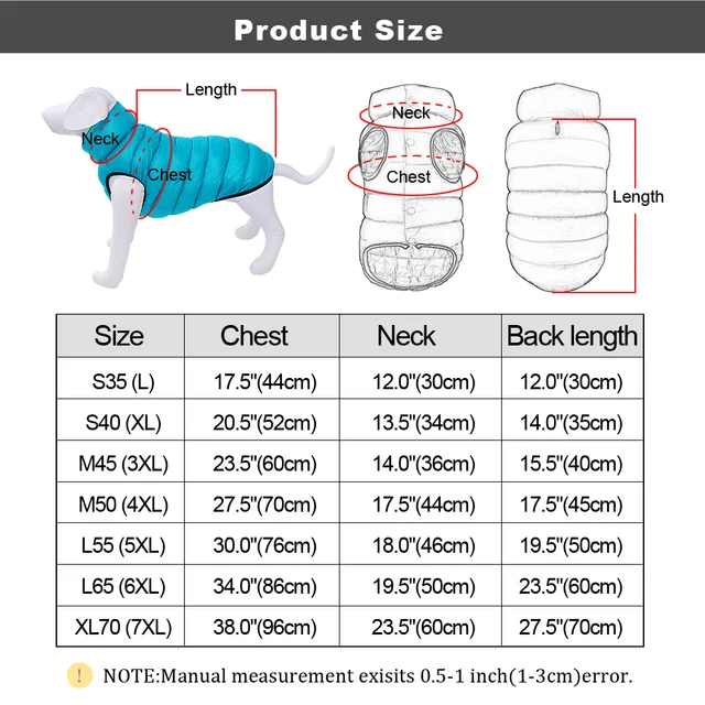 Reversible Waterproof Winter Dog Vest – 3-Layer Thick Warm Jacket for Small and large dogs 6