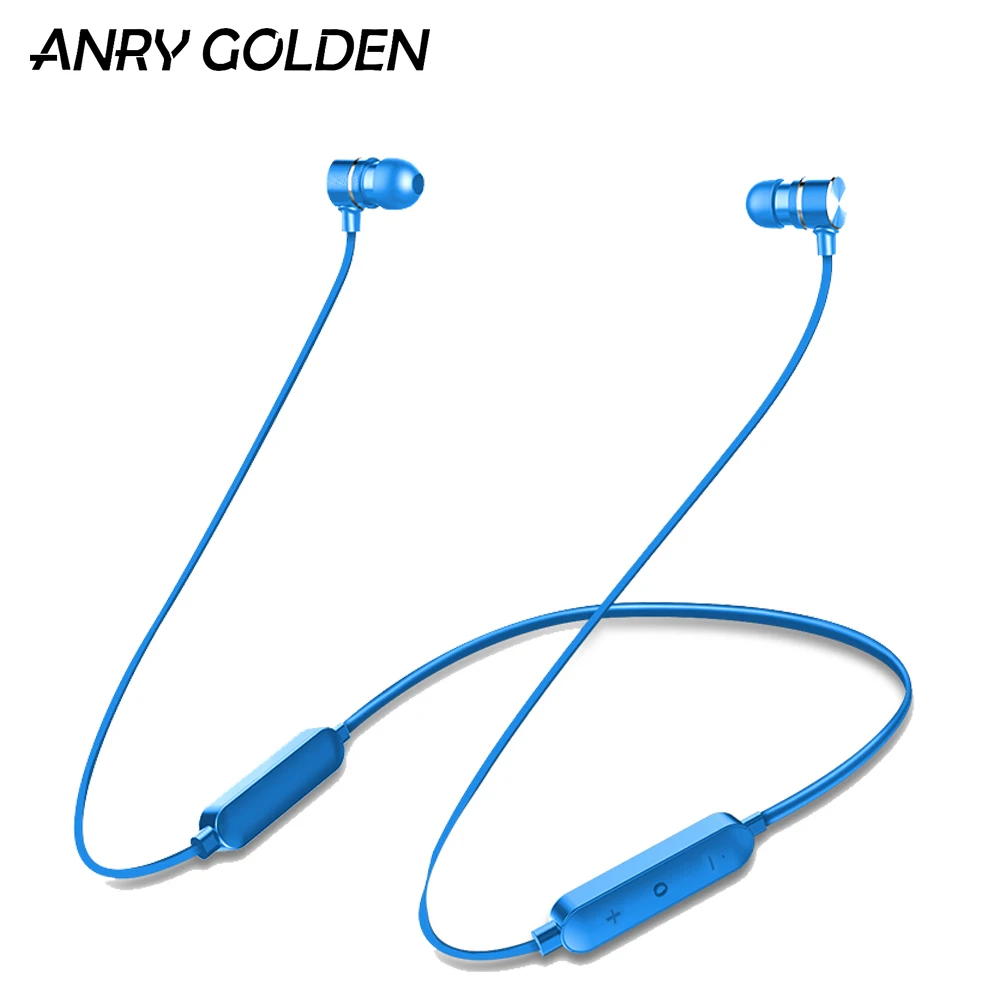 

ANRY Sports Earbuds Wired with Microphone Sweatproof Wrap Around Earphones Neckband Running Headphones for Workout Exercise Gym