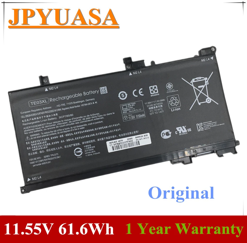 7xinbox 11 55v 5150mah Original Te03xl Laptop Battery For Hp Wasd 15 Ax015tx Omen 15 Ax000 850 Hstnn Ub7a Tpn Q173 Laptop Batteries Aliexpress