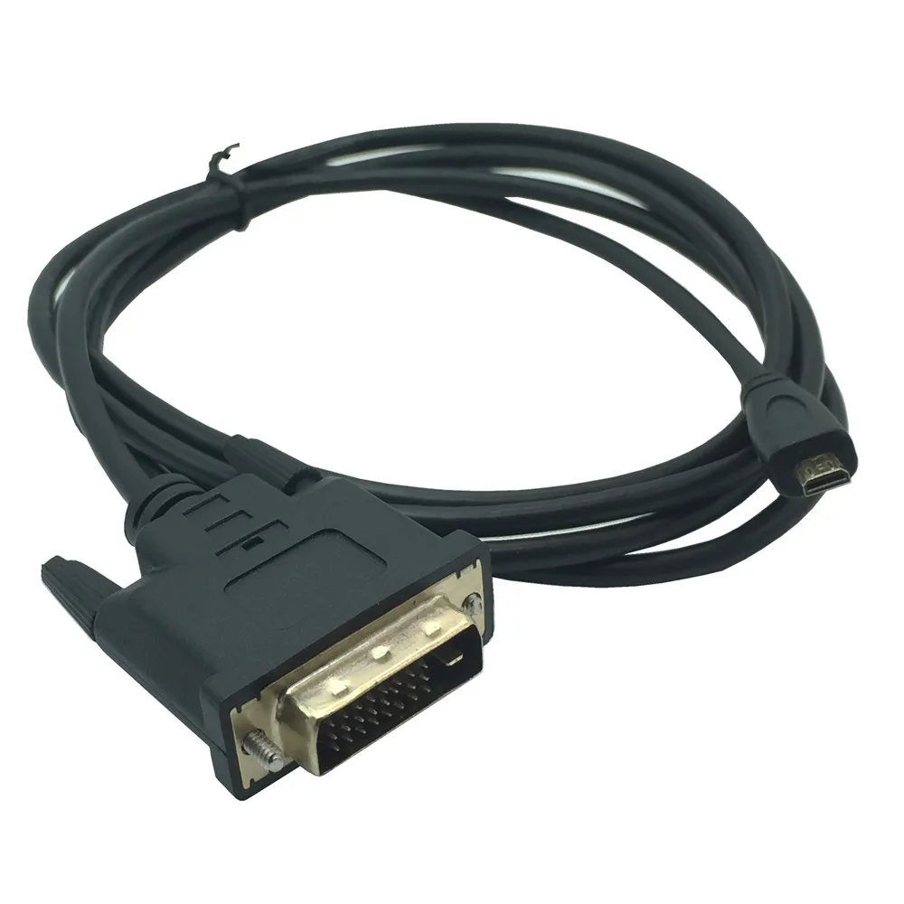 Позолоченный Кабель адаптер Micro HDMI к DVI 1 8 м 24 + 1Pin для HDTV хорошее качество 6