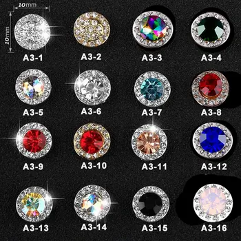 

5pcs Fashion Nail Art Rhinestones Lucky Stone Rotatable Nail Gems 3D Glitters Crystal Diamond Gemstone DIY Nails Art Decorations