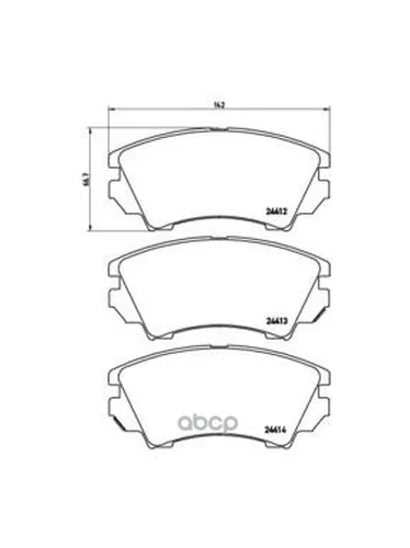 Колодки Тормозные Opel Insignia 08-/Zafira 11-/Saab 9-5 10- R17" Передние Brembo P59055 Brembo арт. P59055