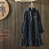 2020 New Spring Shirt Literary Cotton and linen Long Pullover Shirt Women Loose Casual Print Long Sleeve Blouse Tops 1