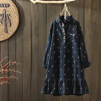 2020 New Spring Shirt Literary Cotton and linen Long Pullover Shirt Women Loose Casual Print Long Sleeve Blouse Tops 1