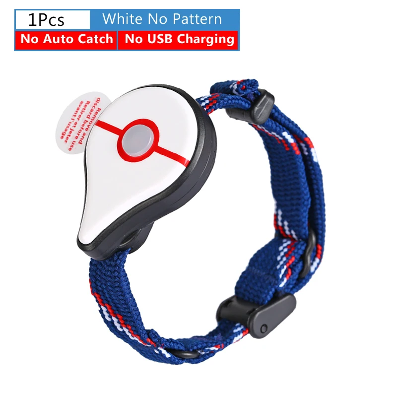 White No Pattern Bluetooth браслет с автоматической ловлей для игры Pokemon Go Plus, аксессуары для часов с браслетом, часы с зарядкой от usb - Цвет: White No Pattern