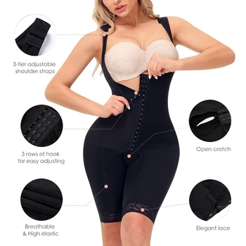 Bodysuit hook fajas colombianas shapewear slimming corset women underwear waist trainer butt lifter reductoras body shapers
