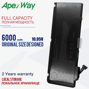 

ApexWay 6000mAh 65.7Wh Laptop Battery A1322 For Apple MacBook Pro 13 " A1278 Mid 2009 2010 2011 2012 mb990ll / a, mb991ll 10.95V