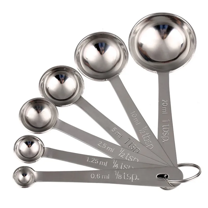 

5pcs/Set Measuring Spoon Useful Stainless Steel Measuring cup Cozinha Coffee Measuring Spoons Tea