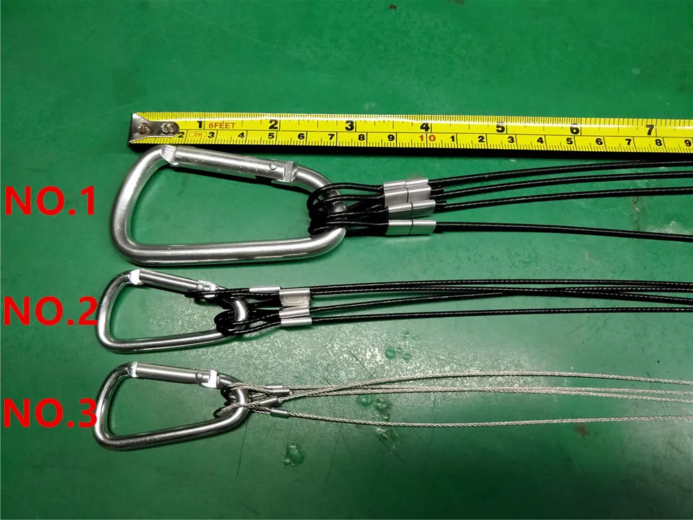 4PCS Light big size Suspension Kit Stainless Steel Hang Rope Hook