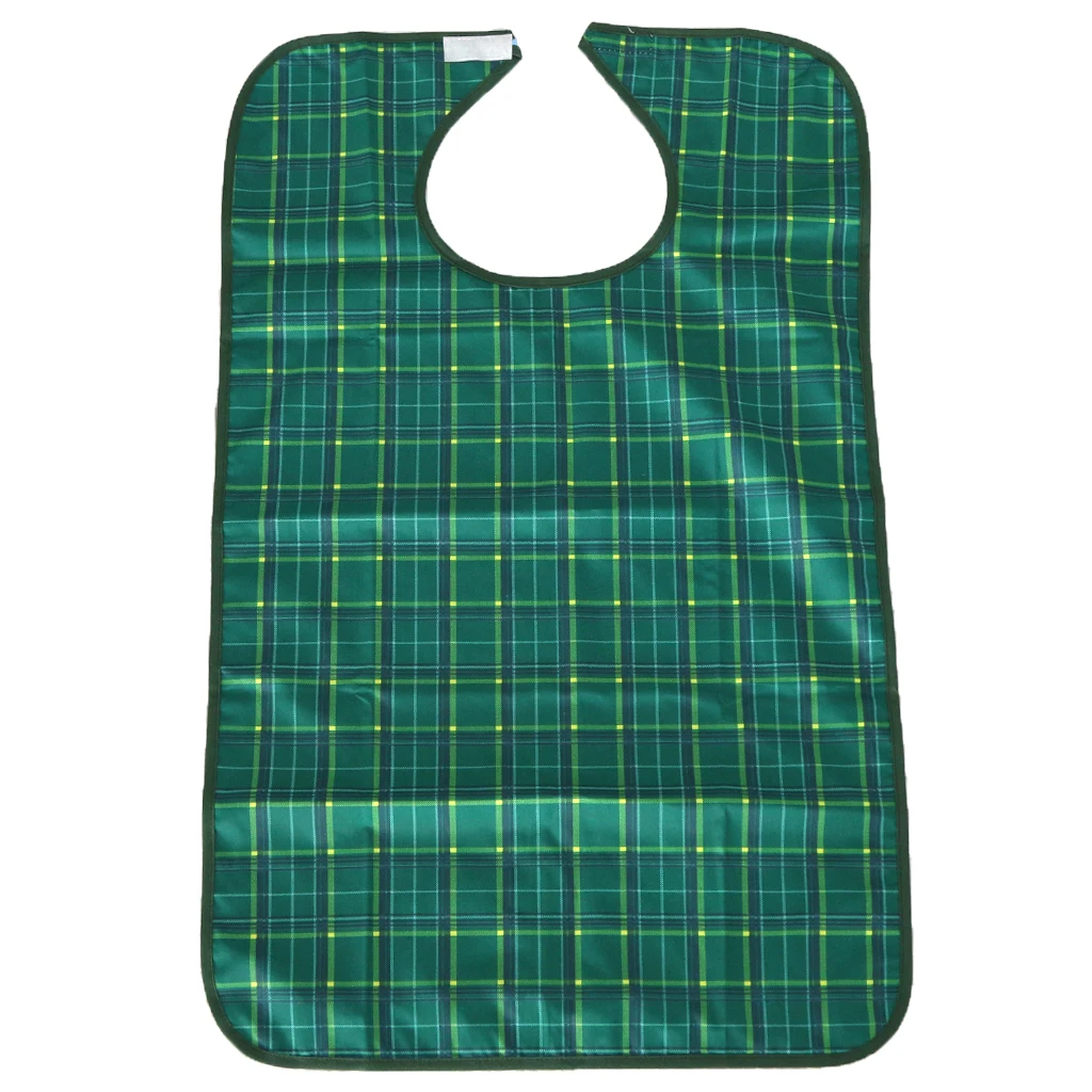 Adult Bibs Waterproof Striped Adult The Eldly Bib Washable Dining Aid Adjustable Neck Reusable Mealtime Clothing Protector