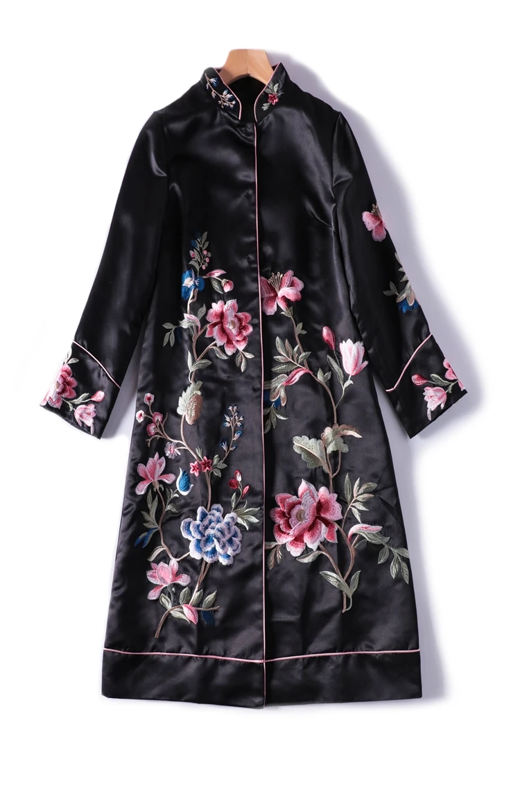 Женское длинное платье hanfu в китайском стиле из вышитой парчи, женское традиционное платье с длинным рукавом, костюм Тан - Цвет: color2