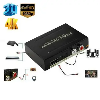 

5.1CH Audio Extractor Splitter HDMI to SPDIF Optical RCA 1080P Stereo L / R Analog Adapter Converter