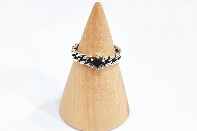 DreamySky Bijoux Boho стильные 925 пробы серебряные кольца с кристаллами для женщин подарки большие Регулируемые кольца на палец