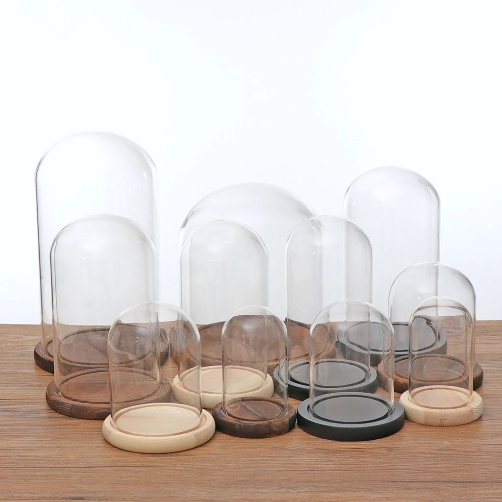 Clear Glass Cover Landscape Vase Terrarium Container Flower Holder Dome for Xmas Wedding Home Decoration