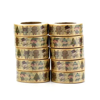

10pcs/lot Cute Christmas Tree and Snowman Washi Tapes Paper DIY Scrapbooking Planner Adhesive Stickers Masking Tapes Stationery
