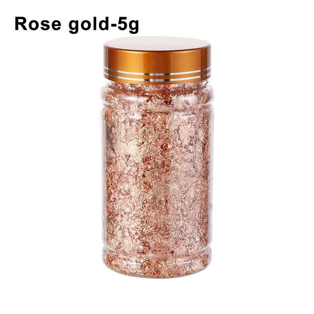 Gold/Rose gold/Silver Flakes Glitter Aluminum Foil Sequins Chrome Powder Nails Irregular Sticker Nail Art Manicure Decor