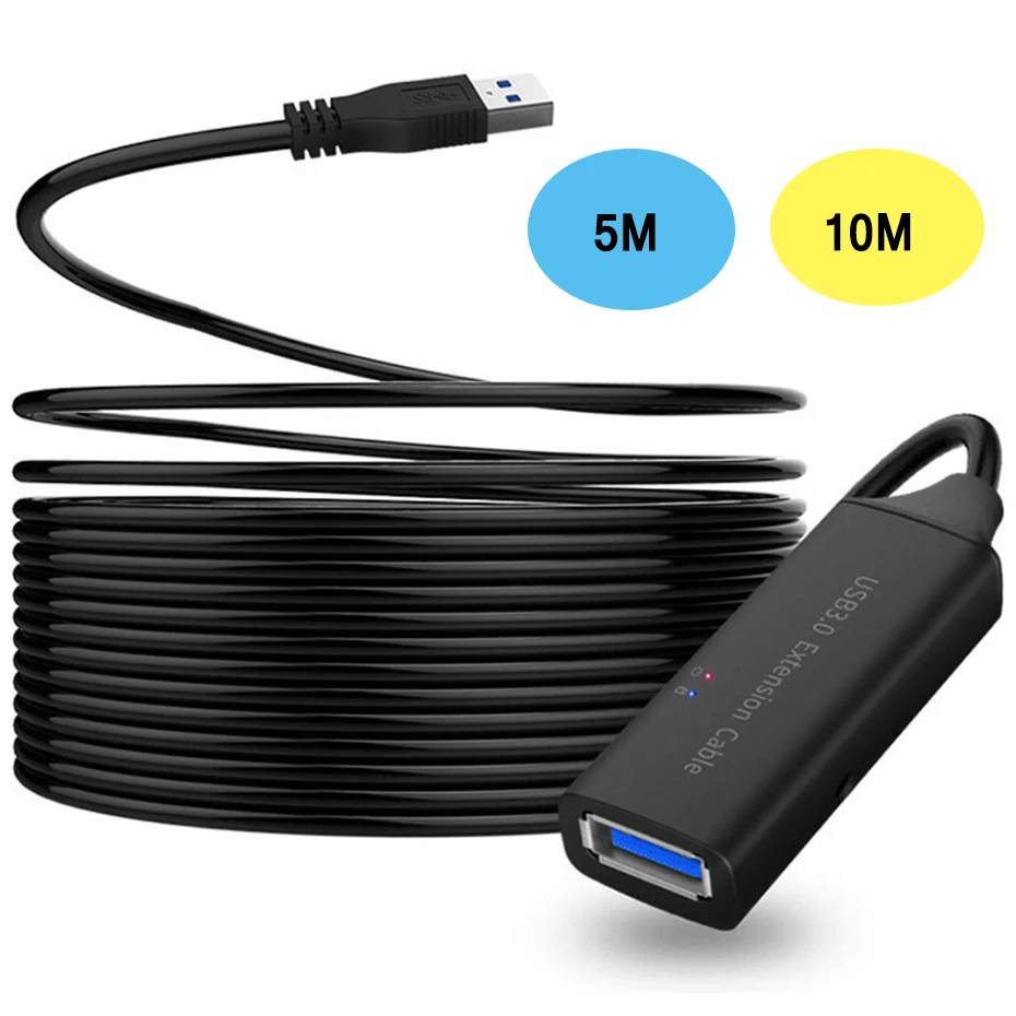 Удлинительный Кабель USB 3 0 5 м 10 с усилителем для ПК штекер гнездо|Компьютерные