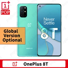Versão global opcional oneplus 8t telefone móvel 6.55 120120120hz amoled snapdragon 865 octa núcleo android 11 na tela 65w urdidura carga
