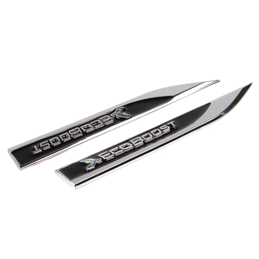 Автомобильный Кранец боковой Стикер металлический ECOBOOST авто значок эмблема