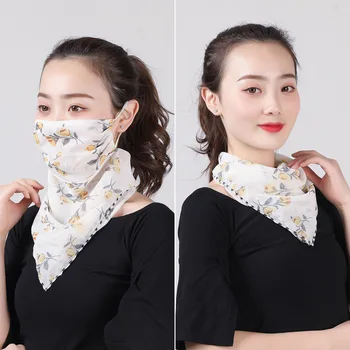 

22*13CM Fashion Women Square Scarf All-match Wraps Elegant Floral Dot Spring Summer Head Neck Hair Tie Band Neckerchief