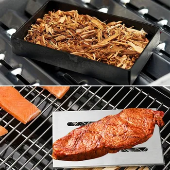 

Stainless Steel Barbecue Tools High Hardness Heat-resisting Smoked Meat Box Smoked Meat Box Kitchen BBQ Picnic Cooking Tool