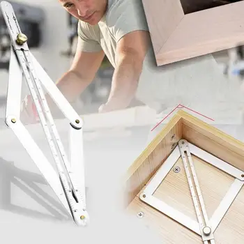 

1 Pcs Ceiling Ruler Metal Square Protractor Digital Angle Ruler Decoration Ceiling Goniometer Tool Accessories