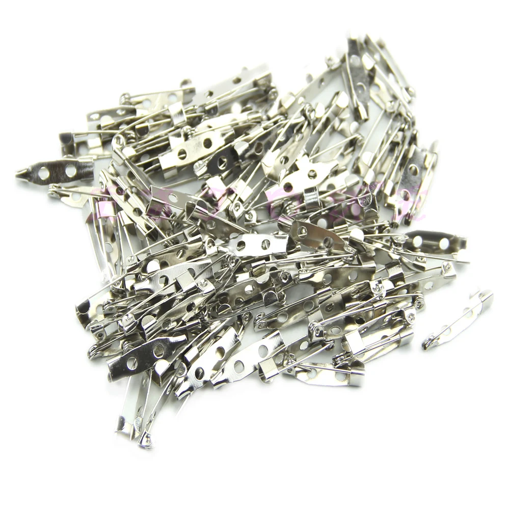

100pcs Safety Brooch Catch Bar Locking Pins Back Base Findings DIY Craft 20mm