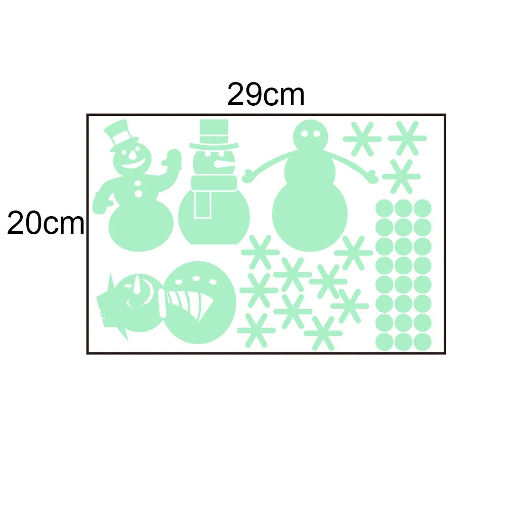 Горячая Распродажа, новинка, рождественские светящиеся снеговики, рождественские наклейки на стену, водонепроницаемые наклейки на окна, декор детской комнаты, счастливый год