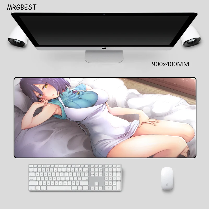 MRGBEST в наличии Anime коврик для мыши большой размер сексуальная девушка