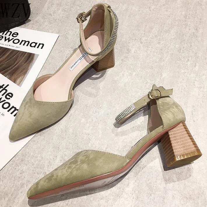 designer chunky heels