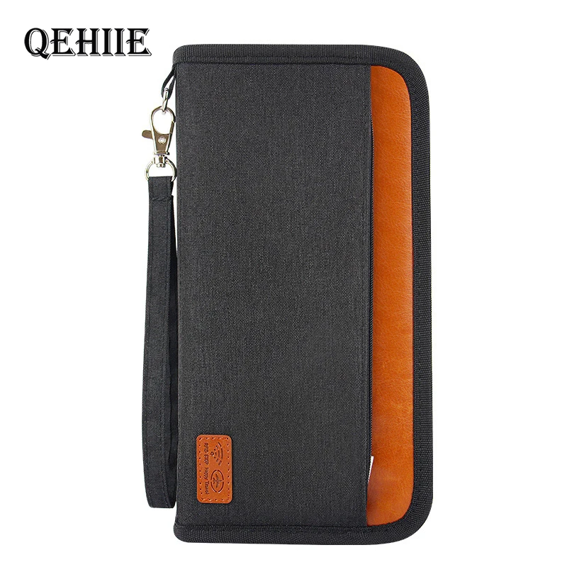 Ceny Jakości podróży Anti RFID opakowanie na paszport do przechowywania kart kredytowych paszport klip plik wielu organizer do kart torba sprzęgła portfel podróżny