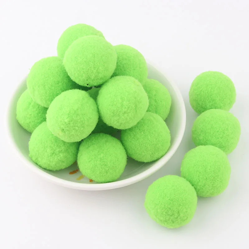 08 fruit green Микс помпон Мягкий Пушистый Плюшевый шарики-Помпоны 8 мм 10 мм 15 мм 20 мм 25 мм 30 мм помпон детские игрушки «сделай сам» ремесло pompy Dekoracyjne 2000 шт - Цвет: 08 fruit green