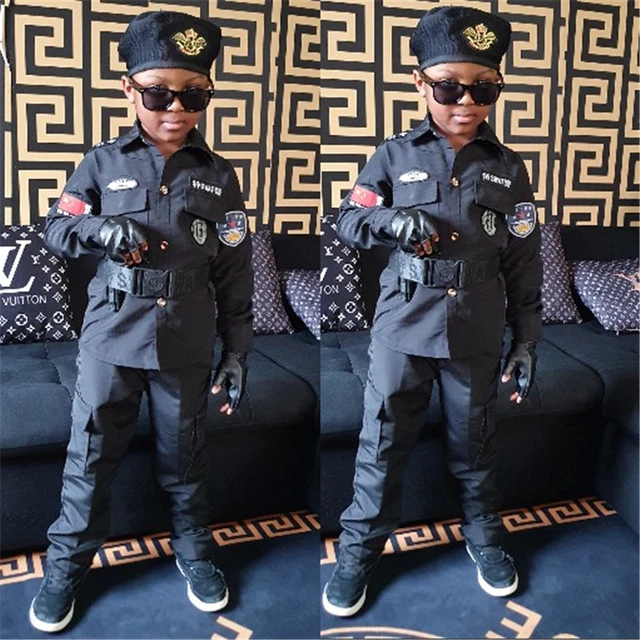 Costume de policier de l'armée SWAT pour enfants, ensembles de vêtements  cosplay pour garçons, uniforme de police de fête de carnaval, costume de  policier d'Halloween pour enfants, 110-160cm - AliExpress