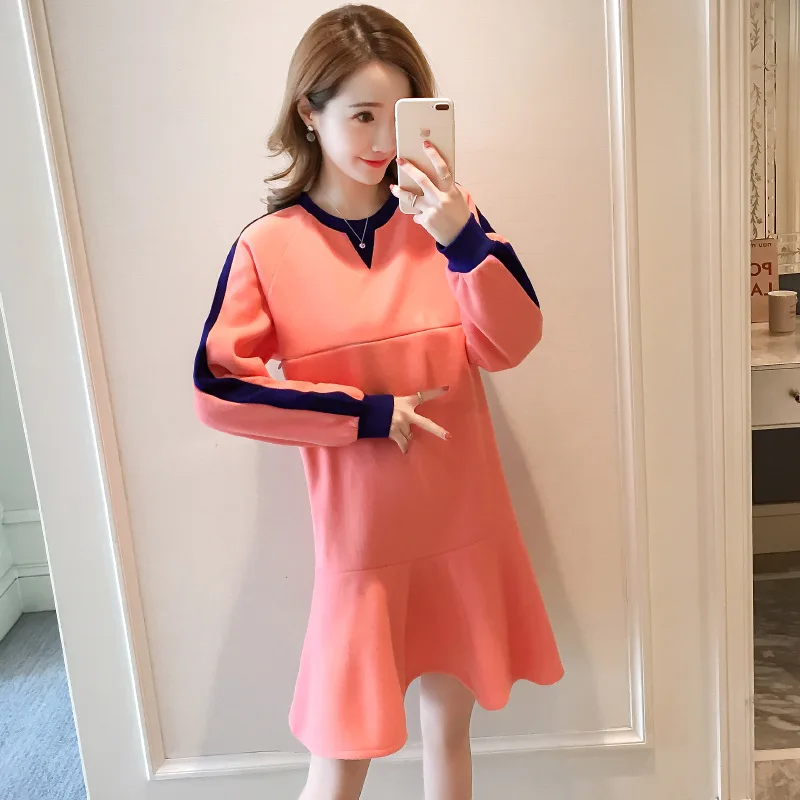 

2019 Autumn And Winter New Style Korean-style Lactation Garment Brushed And Thick Flounced Nursing Nursing Clothes Pregnant Wome