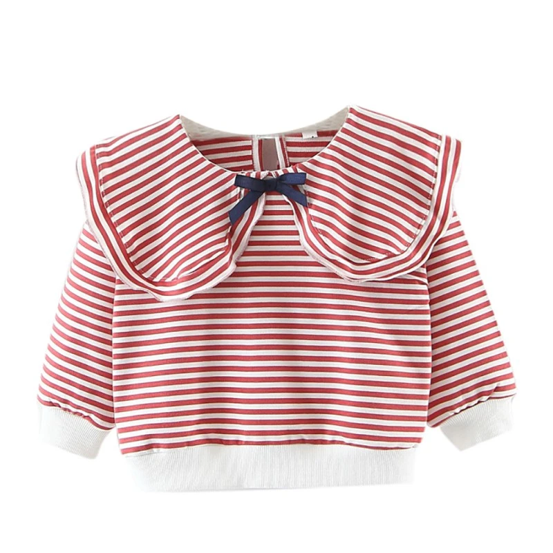 Nueva ropa para niños camisetas para niñas 2019 otoño rayas estampadas camiseta blusas para niñas lindas niños camisas de manga larga Casuales|Blusas y camisas| -