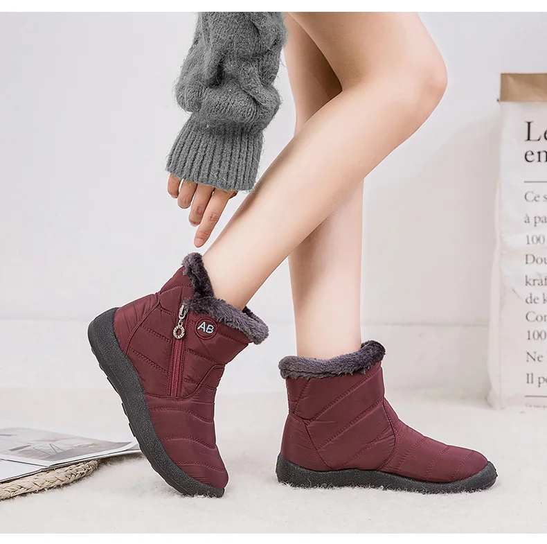 Женские ботинки; теплые зимние ботинки; зимняя обувь; женские повседневные ботильоны; botas Mujer; водонепроницаемые зимние ботинки; женские ботинки из плюша