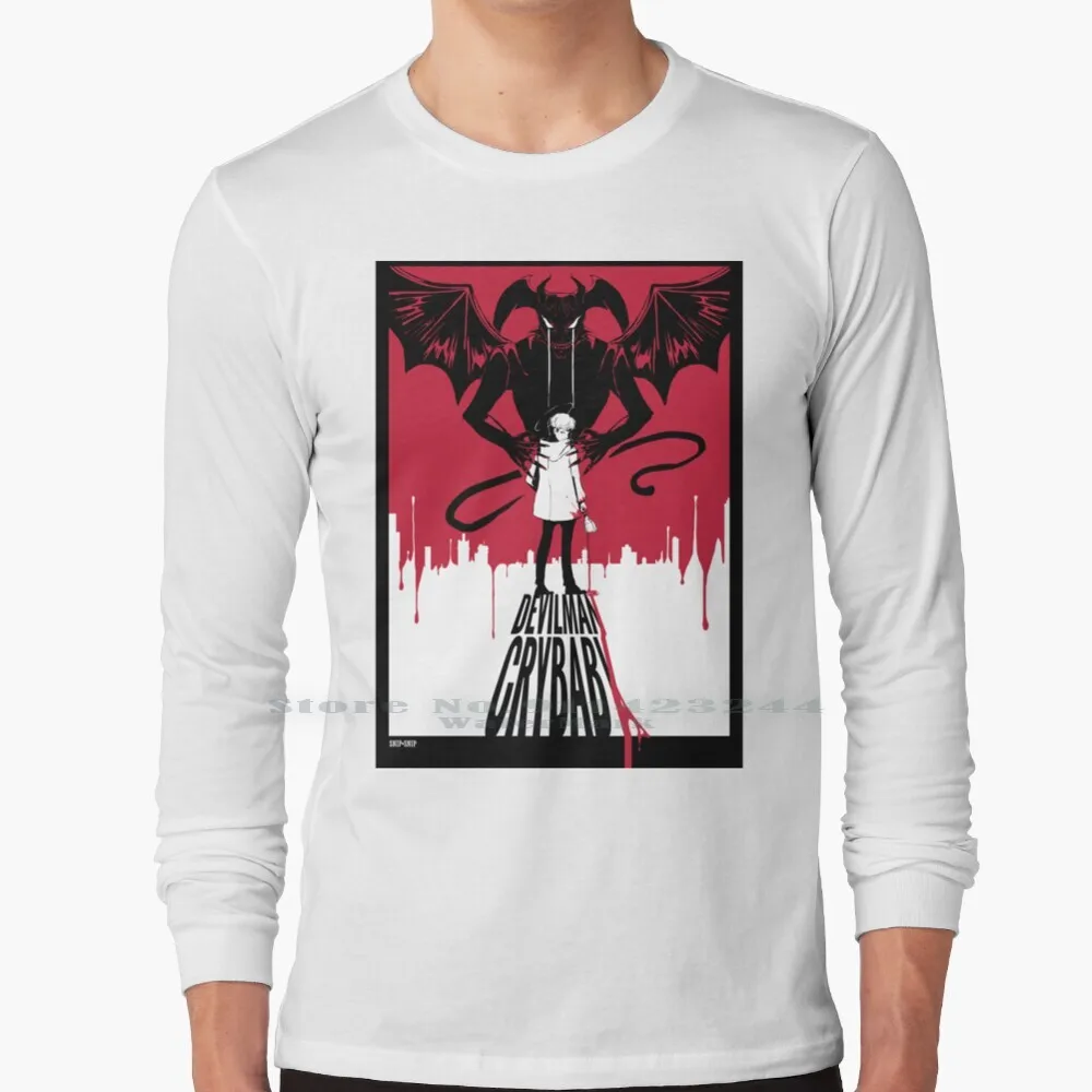 Devilman Crybaby Maglietta A Maniche Lunghe Tee Devilman Crybaby Akira Ryo Anime Manga Graphic Design Minimalista Creativo Trend
