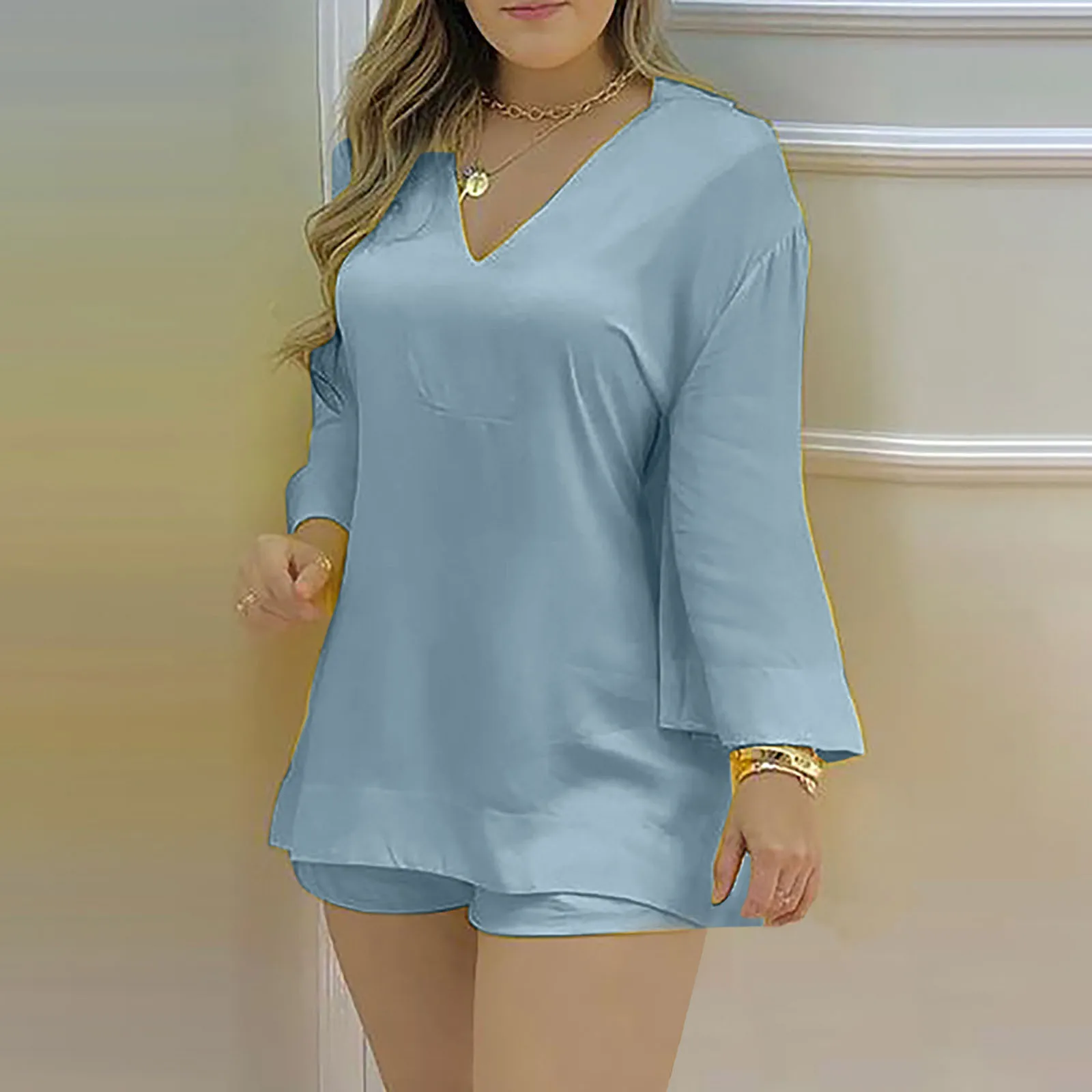 Summer Two Piece Set Tracksuit Casual Outfit Suits Women White Shirt Blouse Tops Shorts Pants 2 Piece Sets Top Short Set костюм 2